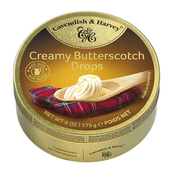 The Original Lolly Store Europe Cavendish & Harvey Creamy Butterscotch Drops Tin 3 The Original Lolly Store Europe Cavendish & Harvey Creamy Butterscotch Drops Tin