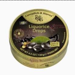The Original Lolly Store Cavendish & Harvey Liquorice Drops Tin Lollies