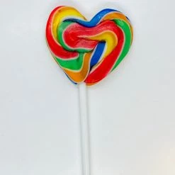 The Original Lolly Store Rainbow Heart Handmade Lollipop