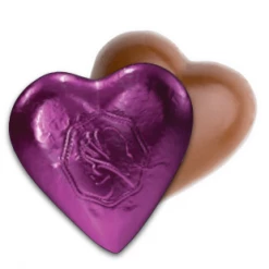 The Original Lolly Store Premium Milk Chocolate Small Hearts - Plum Foil Valentine’s Day ♥️