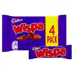 The Original Lolly Store Cadbury Wispa Chocolate Bar 4 Pack 94.8g (BB 31/05/22) Kids Lollies & Chocolates