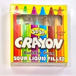 The Original Lolly Store Crayon Bubblegum Sour Liquid Filled