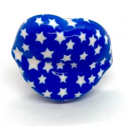 The Original Lolly Store Dummy White Stars Blue Lips Lollipop Baby Shower/Christening/Gender Reveal