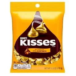 The Original Lolly Store Hershey’s Kisses Almond Milk Chocolate 150g Chocolates