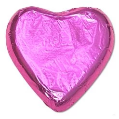 The Original Lolly Store Pink Lady Superfine Milk Chocolate Heart 30g - Pink Foil Valentine’s Day ♥️