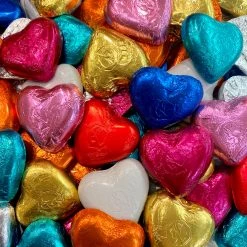 The Original Lolly Store Valentine’s Day ♥️ Premium Milk Chocolate Small Hearts Mixed Coloured Foils