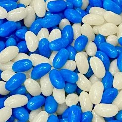 The Original Lolly Store Jelly Beans - Blue & White (Boysenberry & Vanilla Flavour) 195g Themed Party Lollies