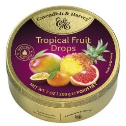 The Original Lolly Store Cavendish & Harvey Tropical Fruit Drops Tin