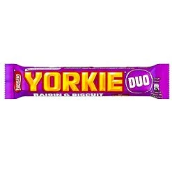 The Original Lolly Store Yorkie Raisin & Biscuit Milk Chocolate Duo Bar 66g Best Before End April)