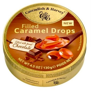 The Original Lolly Store Cavendish & Harvey Caramel Drops Filled With Belgian Chocolate Tin Lollies 3 The Original Lolly Store Cavendish & Harvey Caramel Drops Filled With Belgian Chocolate Tin Lollies
