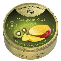 The Original Lolly Store Cavendish & Harvey Mango & Kiwi Drops Tin Europe