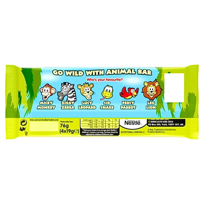 The Original Lolly Store Animal Bar Milk Chocolate Bar Multipack 4 Pack Chocolates 4 The Original Lolly Store Animal Bar Milk Chocolate Bar Multipack 4 Pack Chocolates
