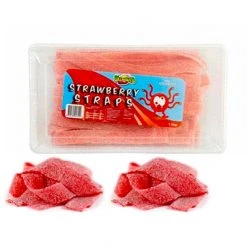 The Original Lolly Store Sour Strawberry Straps 150 Pieces Lollies