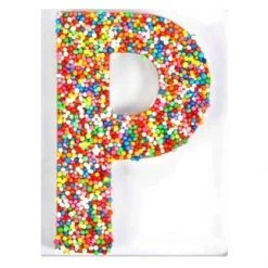 The Original Lolly Store Milk Chocolate Freckle Letter P. 40g Birthday Treats