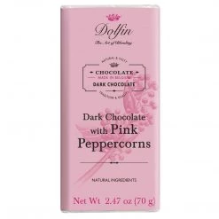 The Original Lolly Store Dolfin Dark Chocolate With Pink Peppercorns Bar 70g