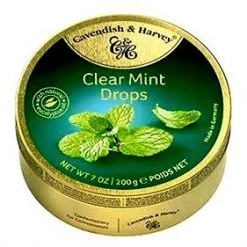 The Original Lolly Store Cavendish & Harvey Clear Mint Drops Tin Europe