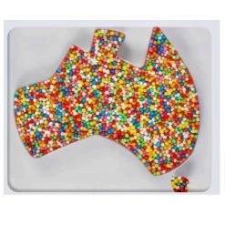 The Original Lolly Store Birthday Treats Milk Chocolate Freckle Of Australian Map 40g