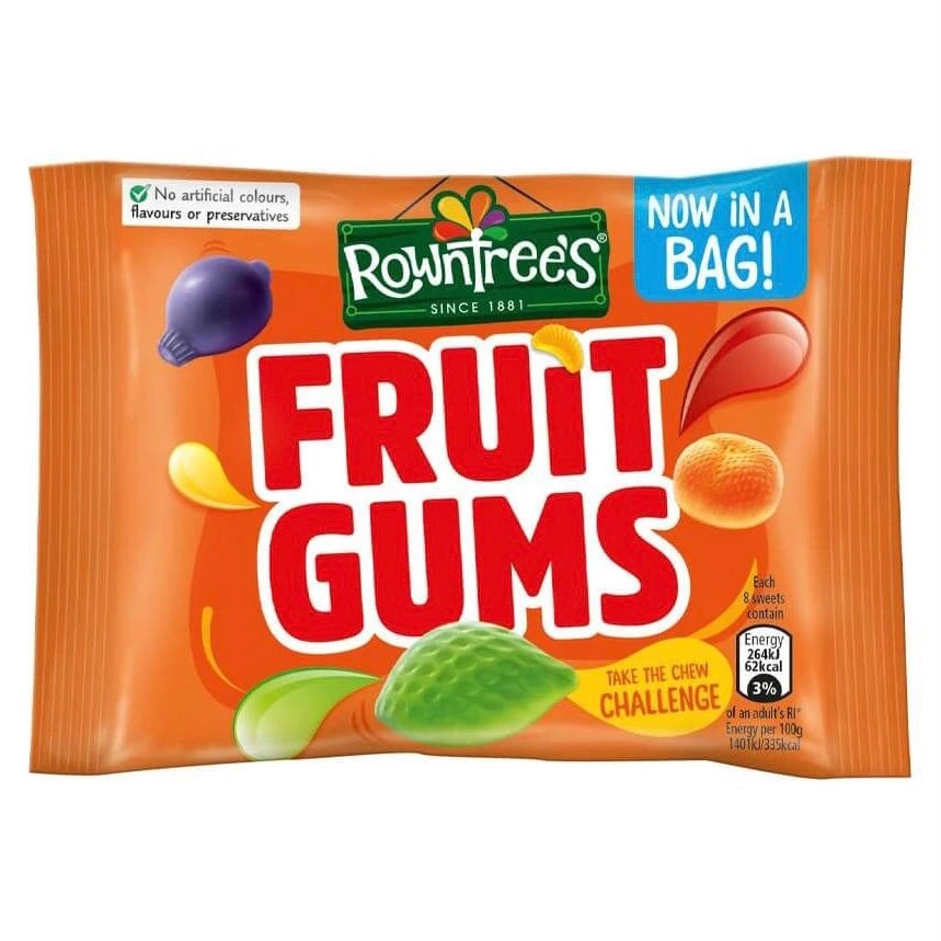 The Original Lolly Store Rowntree's Fruit Gums Sweets Bags 43.5g Lollies 3 The Original Lolly Store Rowntree's Fruit Gums Sweets Bags 43.5g Lollies