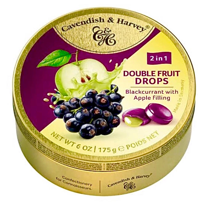 The Original Lolly Store Cavendish & Harvey Blackcurrant With Apple Filling Tin Lollies 3 The Original Lolly Store Cavendish & Harvey Blackcurrant With Apple Filling Tin Lollies