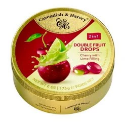 The Original Lolly Store Cavendish & Harvey Cherry Candy With Lime Filling Tin