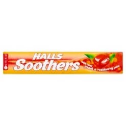 The Original Lolly Store Lollies Halls Soothers Real Peach & Raspberry Juice Sweets 45g