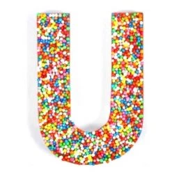 The Original Lolly Store Milk Chocolate Freckle Letter U. 40g