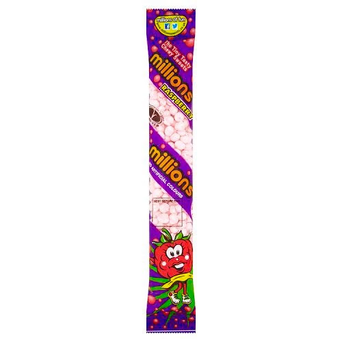 The Original Lolly Store Millions Raspberry Tube 60g 3 The Original Lolly Store Millions Raspberry Tube 60g
