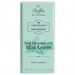 The Original Lolly Store Chocolates Dolfin Dark Chocolate With Mint Leaves Bar 70g