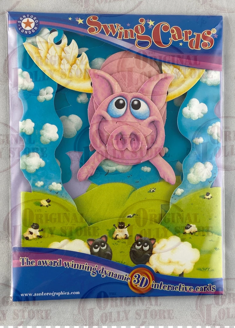 The Original Lolly Store Swing Card 3D - Flying Pig 4 The Original Lolly Store Swing Card 3D - Flying Pig