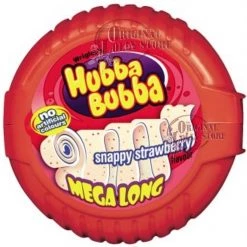 The Original Lolly Store Hubba Bubba Snappy Strawberry Bubblegum Mega Long Tape