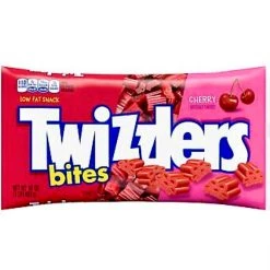 The Original Lolly Store Lollies Twizzlers Chewy Cherry Bites (Low Fat Big Bag 453g)