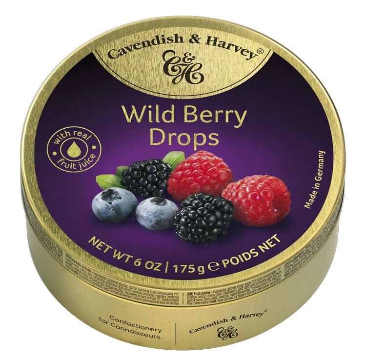 The Original Lolly Store Cavendish & Harvey Wild Berry Drops Tin Europe 3 The Original Lolly Store Cavendish & Harvey Wild Berry Drops Tin Europe