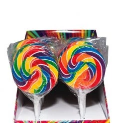 The Original Lolly Store Swirly Rainbow Lollipop 50g