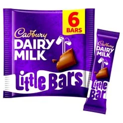 The Original Lolly Store Cadbury Dairy Milk Little Bars 6 Pack 108g (BB 21/5/22) Kids Lollies & Chocolates