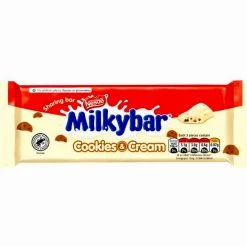 The Original Lolly Store Kids Lollies & Chocolates Milkybar Cookies & Cream Sharing Bar 90g