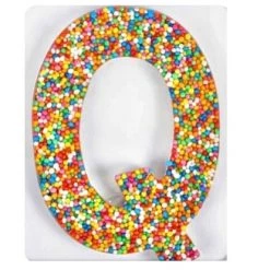The Original Lolly Store Milk Chocolate Freckle Letter Q. 40g Birthday Treats