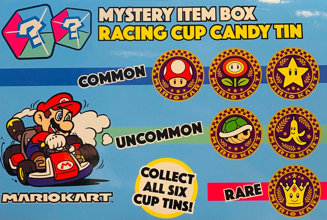 The Original Lolly Store Mario Kart Racing Cup Mystery Item Tin 5 The Original Lolly Store Mario Kart Racing Cup Mystery Item Tin