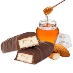 The Original Lolly Store Premium Nutty Honey & Almond Nougat Bars (Pink Lady) 2 Pack Chocolates