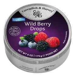 The Original Lolly Store Europe Cavendish & Harvey Wild Berry Sugar-Free Drops Tin