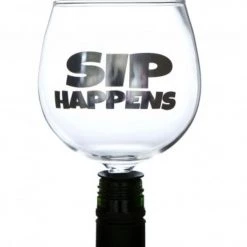 The Original Lolly Store Sip Happens Tipple Topper Wine Glass