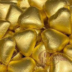 The Original Lolly Store Milk Chocolate Gold Foil Hearts