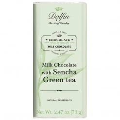 The Original Lolly Store Dolfin Milk Chocolate With Sencha Green Tea Bar 70g Chocolates