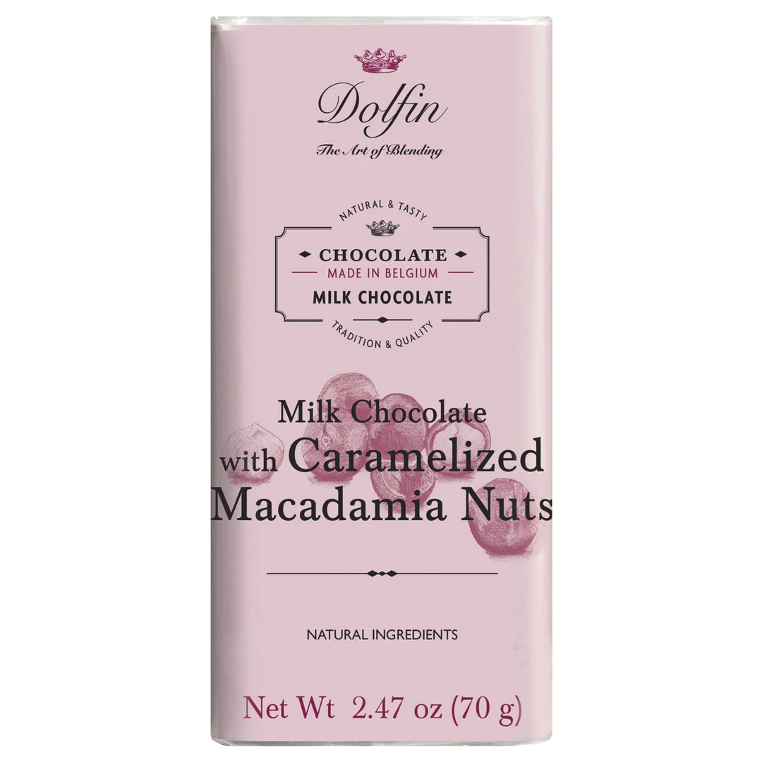 The Original Lolly Store Dolfin Milk Chocolate With Caramelized Macadamia Nuts Bar 70g Chocolates 3 The Original Lolly Store Dolfin Milk Chocolate With Caramelized Macadamia Nuts Bar 70g Chocolates