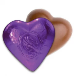The Original Lolly Store Premium Milk Chocolate Small Hearts - Mauve Purple Foil Valentine’s Day ♥️